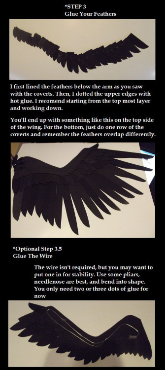 alltheawesomecosplay:Realistic Foam Wings Tutorial by...