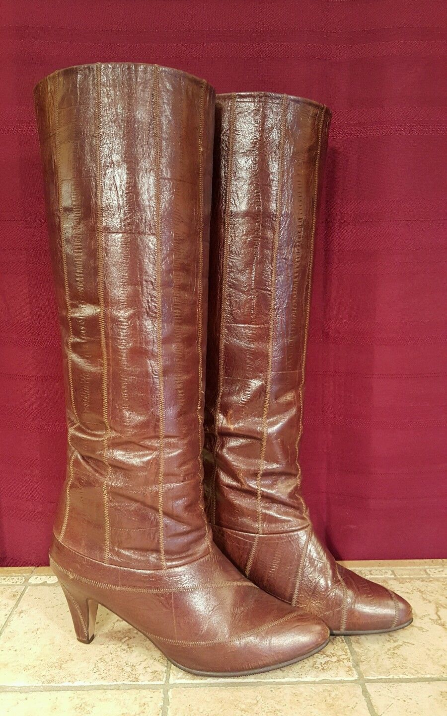 Women's Shoes — Vintage Joyce Knee High Riding Boots, 6M, Brown...