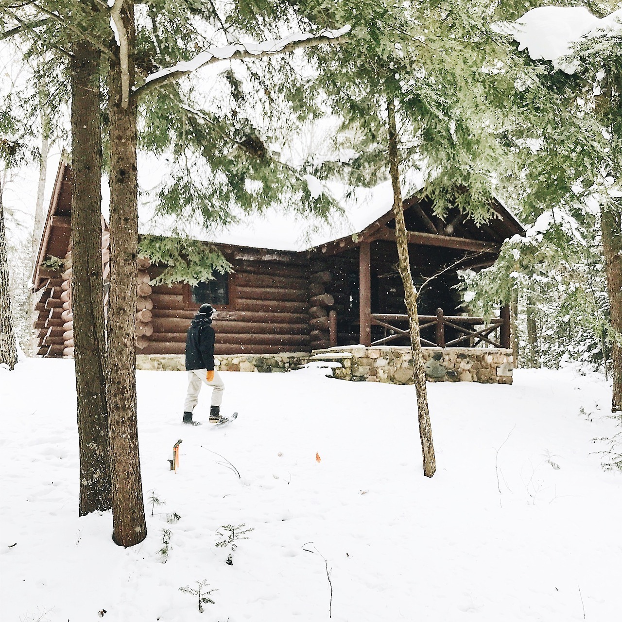 1280px x 1280px - Cabin Porn â€” Snowshoeing with the family in the...