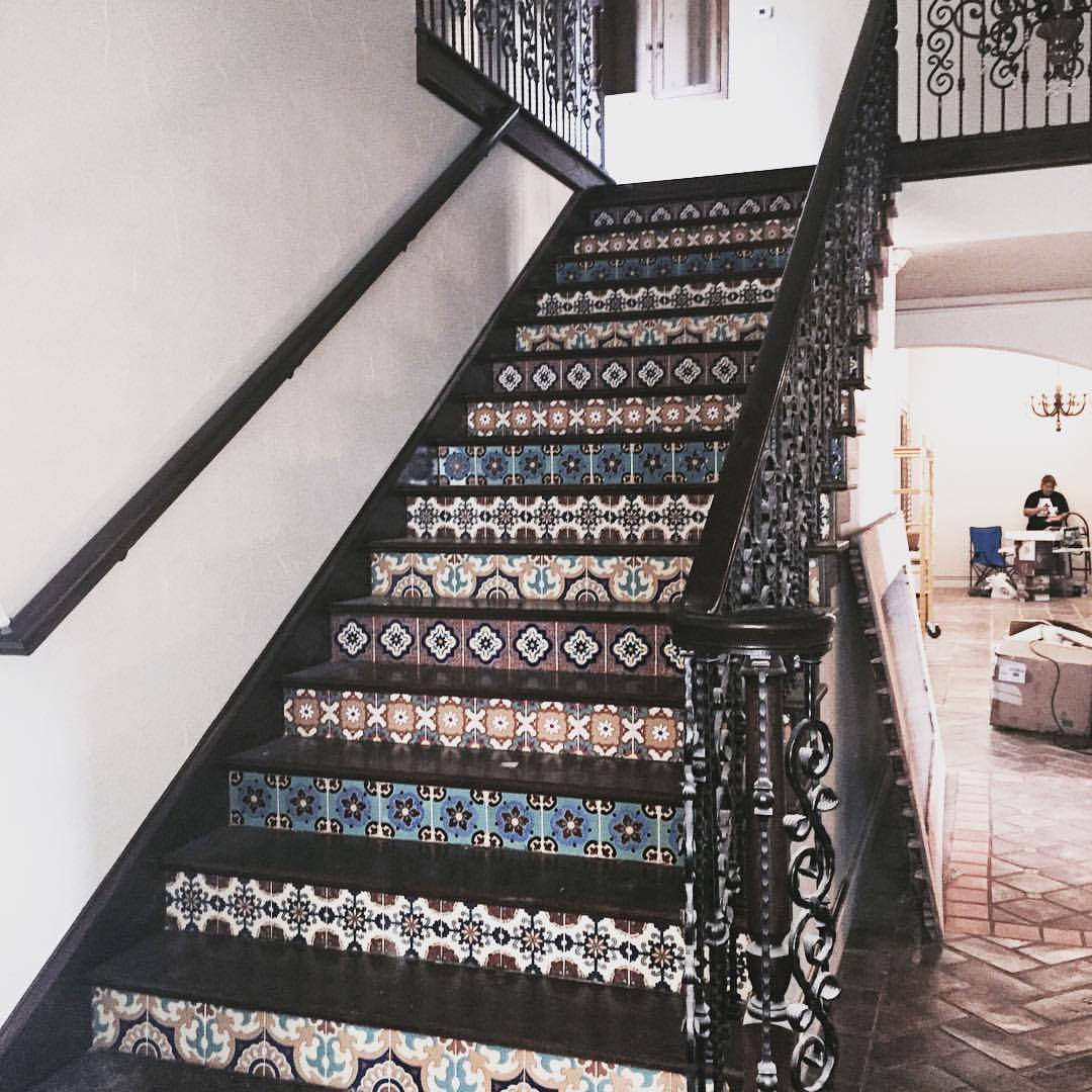 Rustico Tile and Stone — We adore this!!! mexican tile stairs  