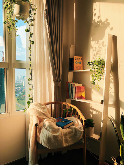 My favorite place to catch the sun set (sometimes over a nice book) in Saigon, Vietnam