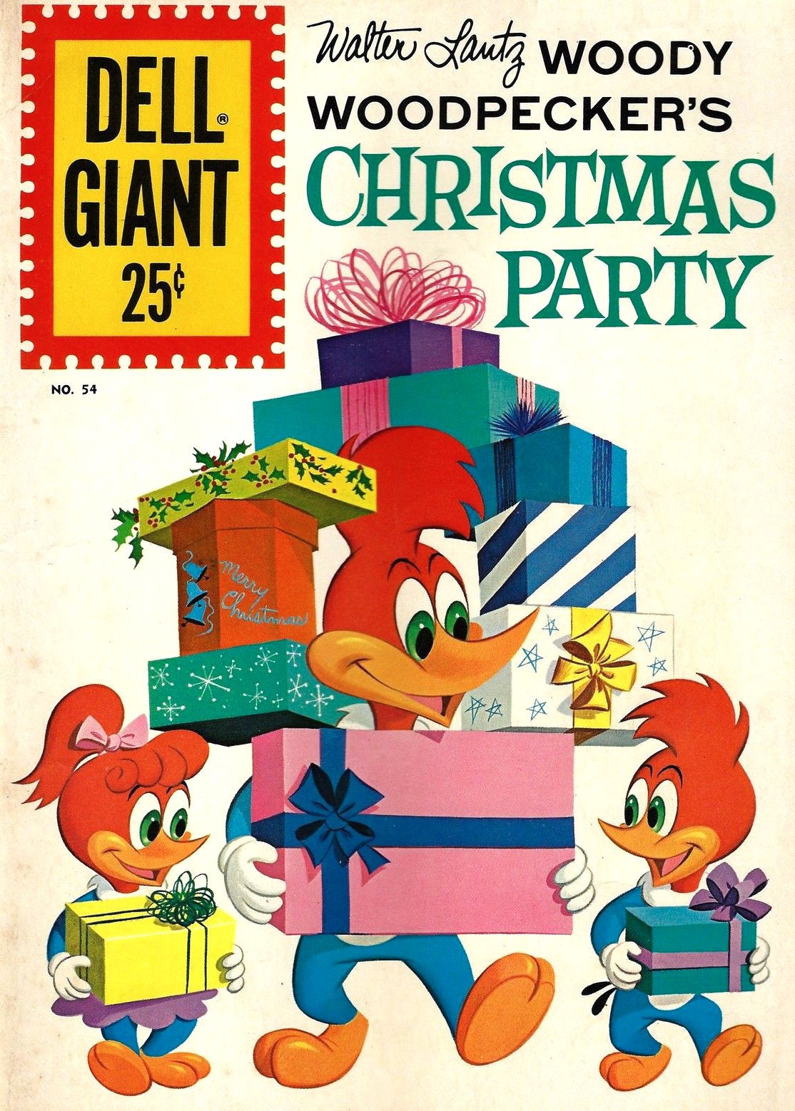 Dell Giant No. 54 - 'Woody Woodpercker's Christmas Party' - 1961