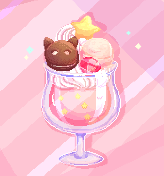 steven ice cream! I haven’t done any pixel art in a while so it’s kind of a mess ^^;