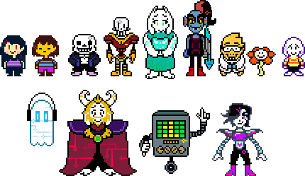 CPUtale (Undertale AU) — Undertale, Original Sprites used as base/ref ...