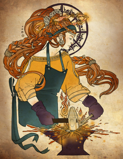 polyteleology:“Brigid,” by MaskIllustration (Helen Mask) on...