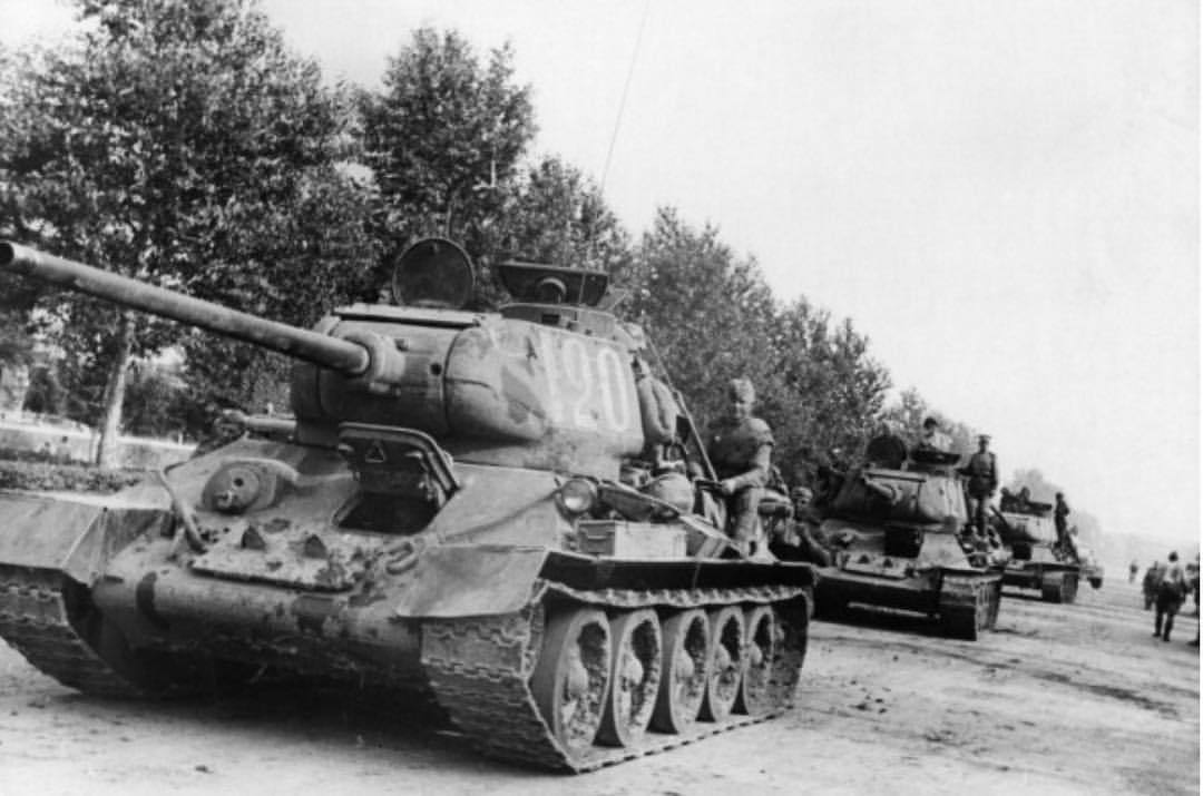 Tankers Unite! — warpicshistory: T-34/85’s of the Red Army’s 2nd...