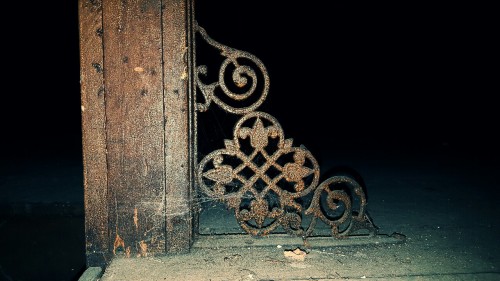 urban-detritus:An old decorative bracket at the top of the...