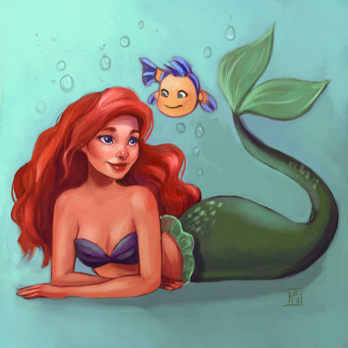 princessesfanarts:Mermay: Day 29 by LornaKelleherArt