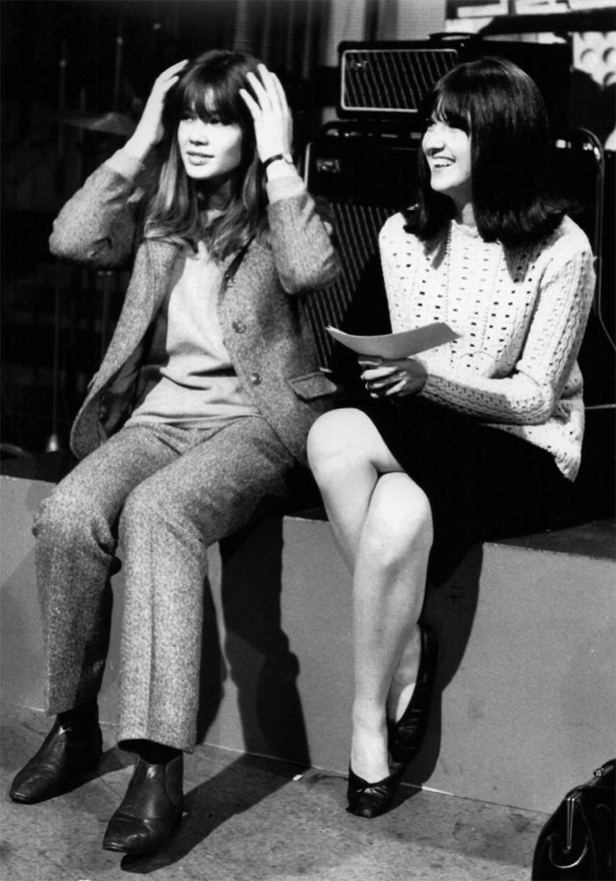 Sixties — Françoise Hardy and Cathy McGowan at Ready Steady...