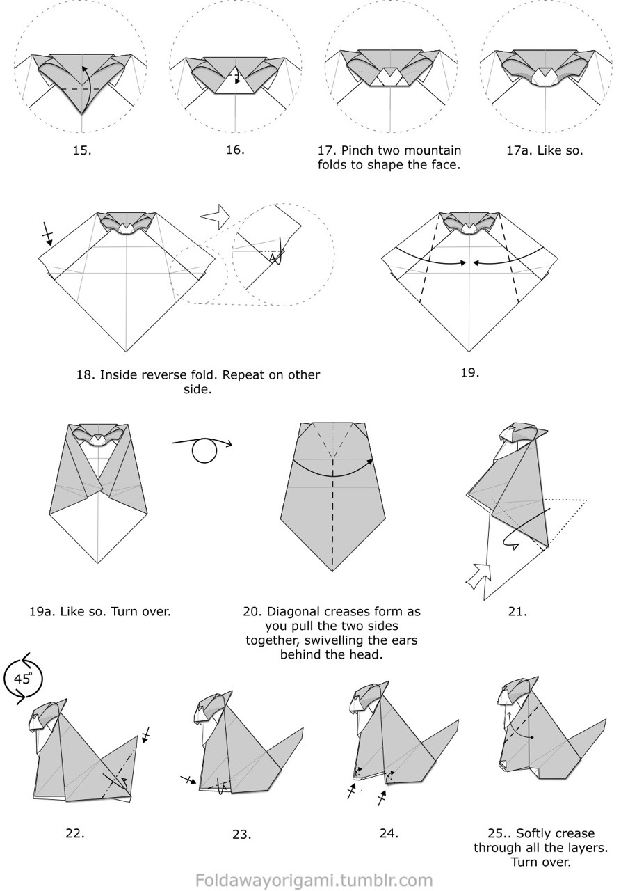 Foldaway Origami — Kitten Now with diagrams. This design can...