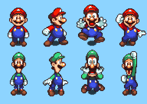 Mike Tona Art & Animation - some more mario & luigi sprites from an ...