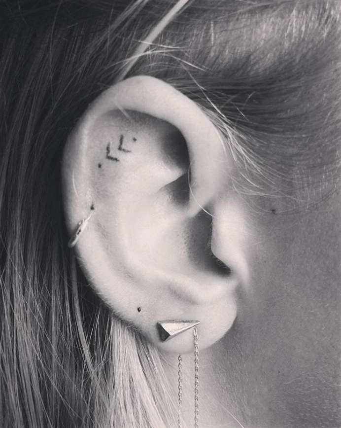Ear Tattoos 31 Gorgeous Creative And Mostly Tiny Tats