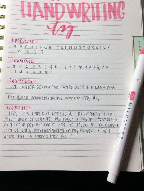 handwriting tag on Tumblr