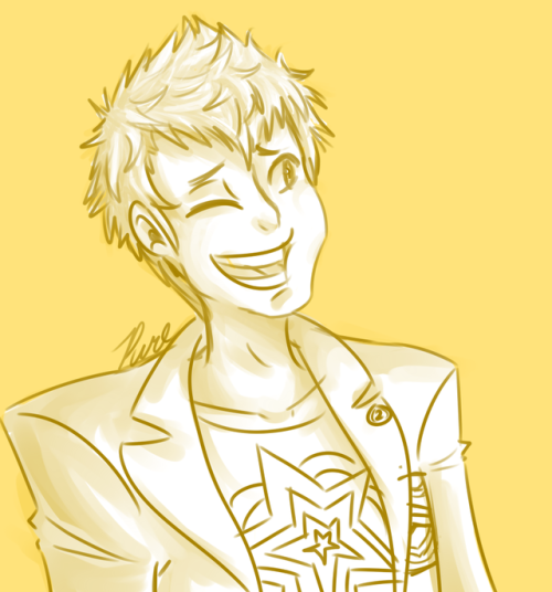 pure-resonance:I forgot I drew this Ryuji a month a go as a warm...