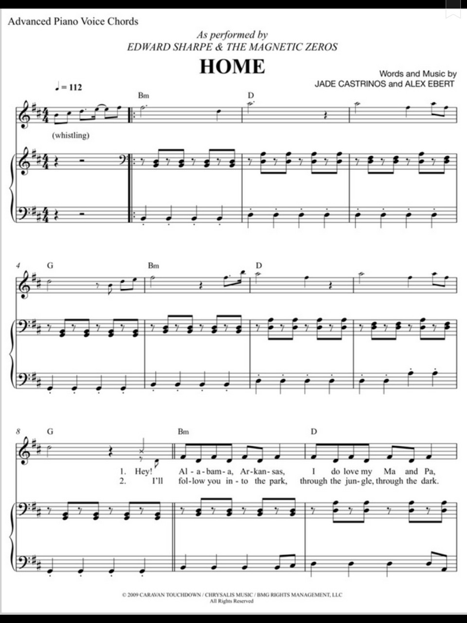 Piano Sheet Music — Home - Edward Sharpe ft. The Magnetic Zeros (Piano...