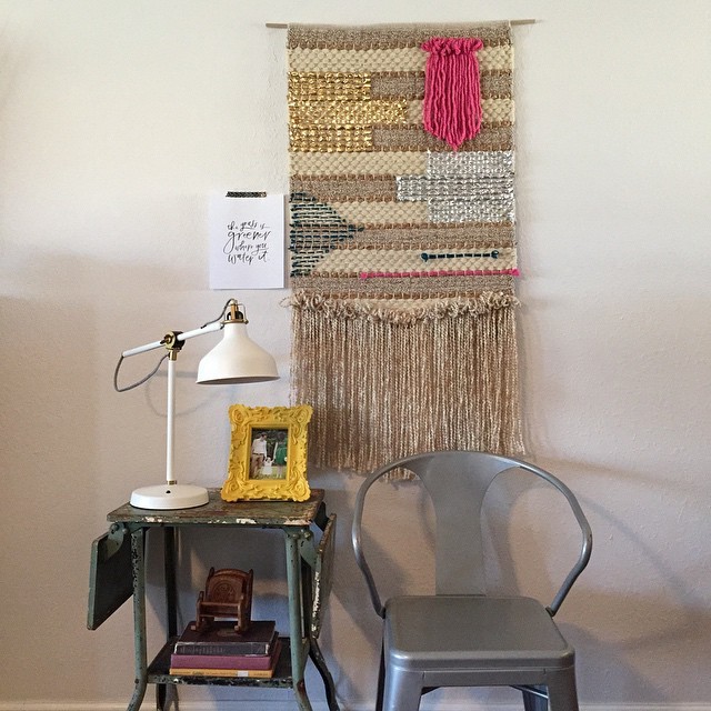 DIY tapestry wall hanging hack by... Whoa, wait. Walmart?