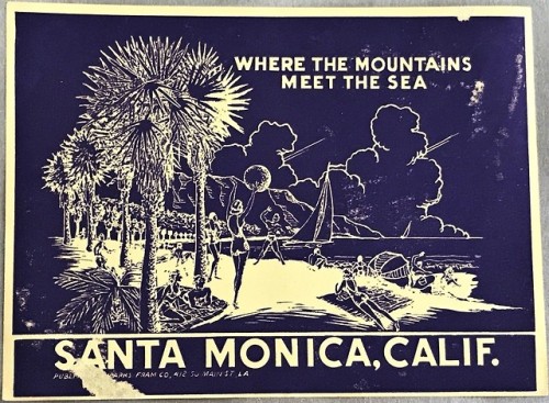 Vintage Santa Monica decal from the 1940s, which was apparently...