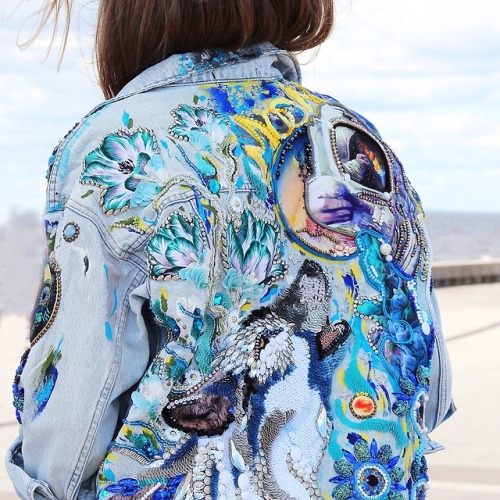 sosuperawesome:Embroidered Denim JacketsKarina Bro Denim on...