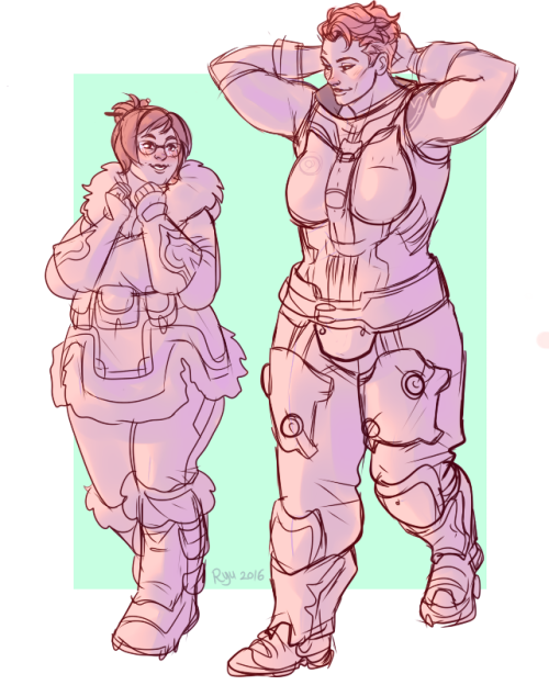 ryuichifoxe:wanted to draw my other ow otp :’3