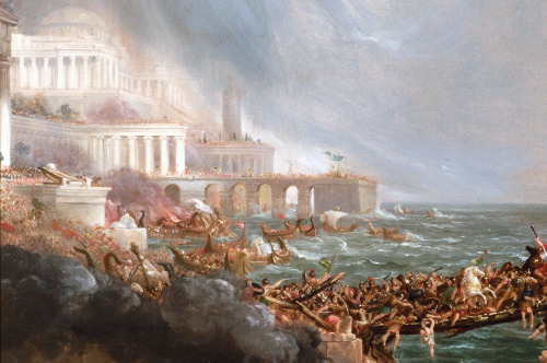 aqua-regia009:Destruction (1836) - Thomas Cole From «The Course...