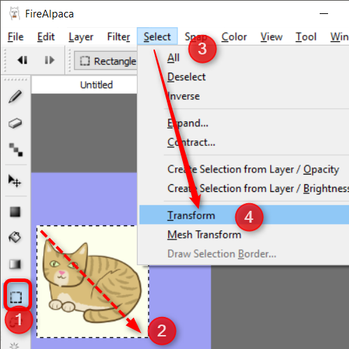 how to use firealpaca to crop