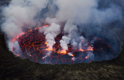 end0skeletal:Mount Nyiragongo is an active stratovolcano...