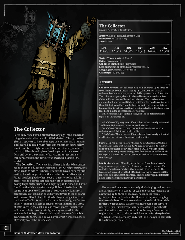 darkest dungeon collector coat