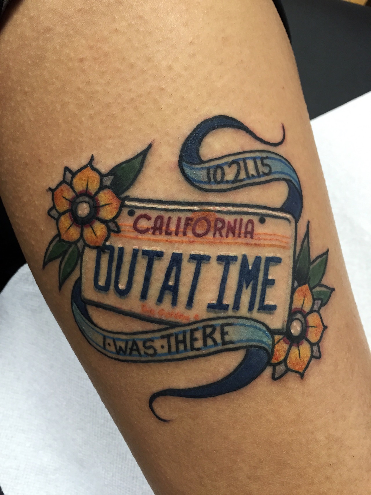 FYeahTattoos.com — Back To The Future tattoo done by Robert Cabello...