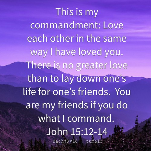 zachj3v16:John 15:12-14. The Lord commands that we love each...