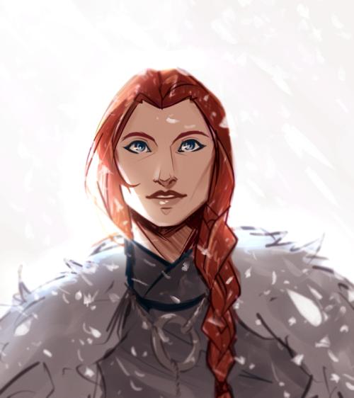 romans-art:some quick Sansa sketches before bed because she...