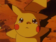 Image result for Pikachu crying and say goody gif