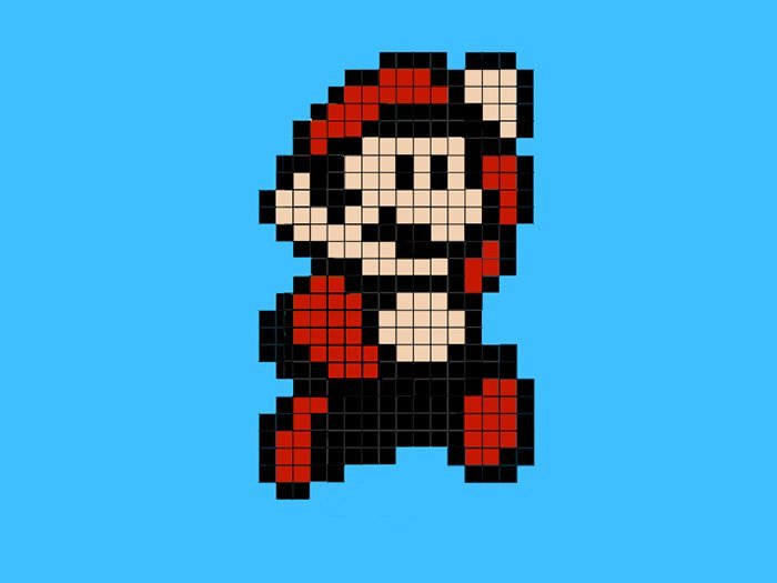 Minecraft Pixel Art Mario