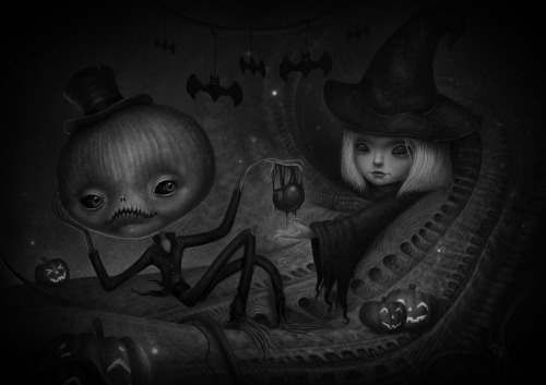 slobbering:Halloween love by Liran Szeiman