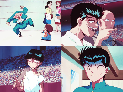 Yu Yu Hakusho YYH yusuke urameshi botan kurama kuwabara hiei lol dorks of my heart who can wreck worlds yep basically royalbk stuff