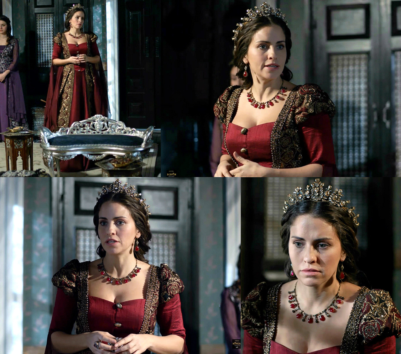 Magnificent Wardrobe (Gevherhan’s red rose & gold detailed dress, 2x08)