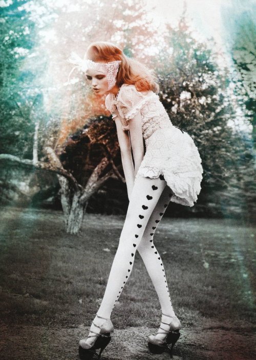 pulloutyourfreakumdress:Vlada Roslyakova in “Forest Princess”...