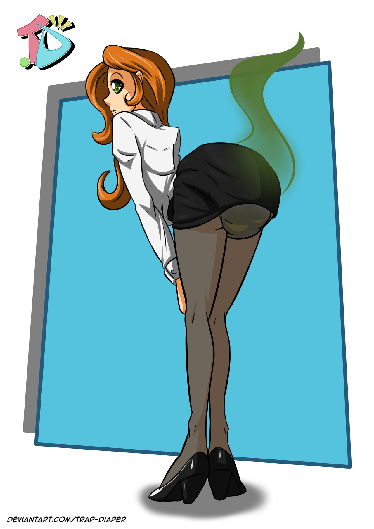 Trap Diaper - Office Girl LIKED COMMISSIONS ARE OPEN.