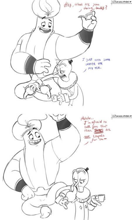 rougebebending:gidankuroki:Those are not teapots.Cuphead (...