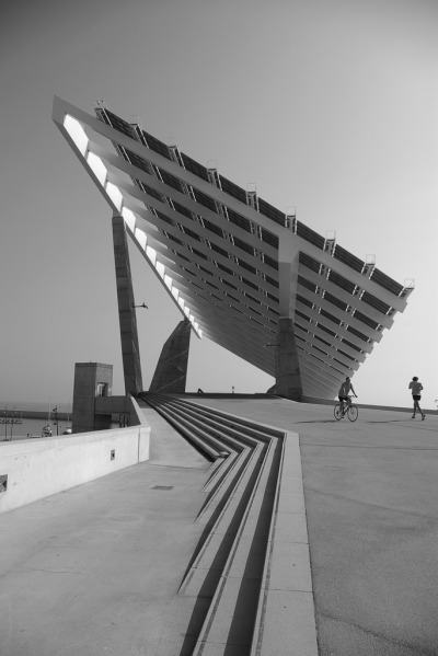 pickledesign:<br /><br />larameeee:<br /><br />barcelona forum esplanade<br /> (by enguany)<br /><br />Esplanade  Solar Panels by José Antonio Martínez Lapeña  Elías Torres Architects, Barcelona waterfront