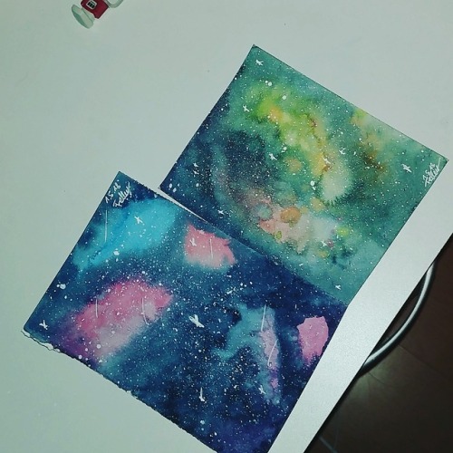 Heya~Some aquarelle drawings and some tries of...