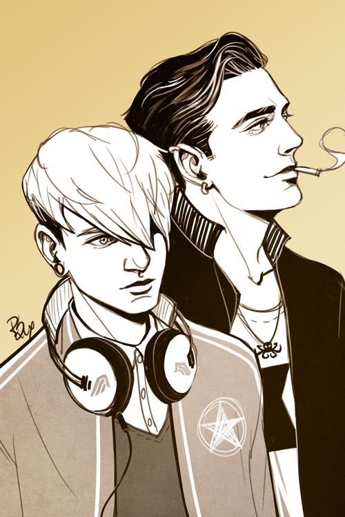 buckybuns:modern au hipsters rogers and barneswas talking...