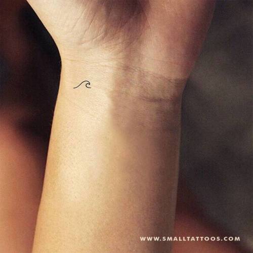 Minimalist wave temporary tattoo, get it here ►... wave;nature;temporary;ocean