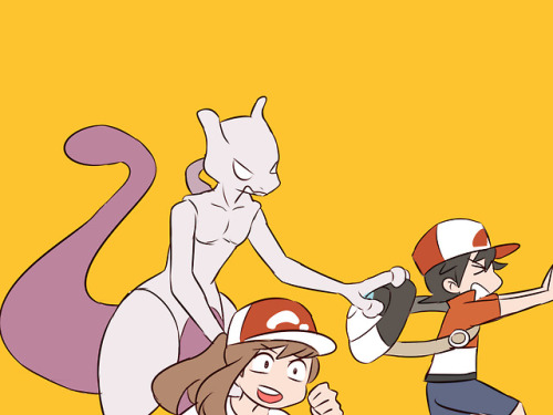 rainyazurehoodie:Mewtwo taking care of his new trainers