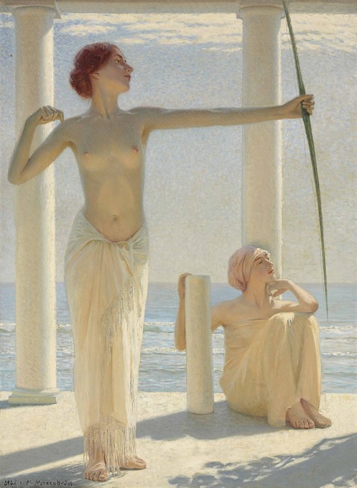 womblegrinch:Max Nonnenbrüch (1857-1922) - The archerOil on...