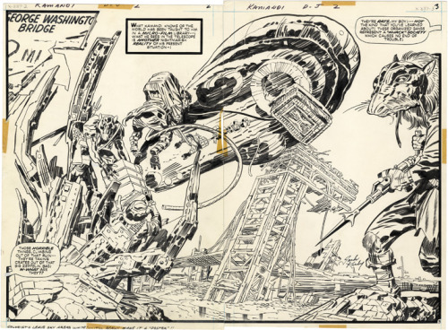 kirbysvision:Two-page Kamandi spreads by Jack Kirby....