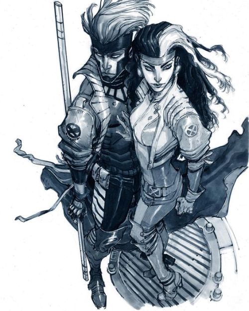 failed-mad-scientist:Gambit & Rogue - Eric Canete