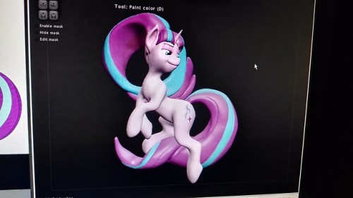 derpx1:Starlight glimmer 3d model in progress for 3d print by...