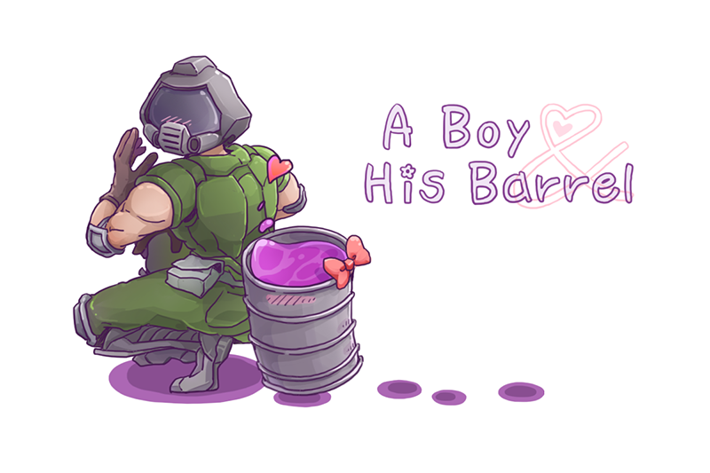 A Boy and His Barrel  http://forum.zdoom.org/viewtopic.php?f=19&t=53399
(get the latest GZDOOM to play it)  

That’s a heartwarming joke mod!
禁断の恋の始まり
Violetにすべて捧げなさい。