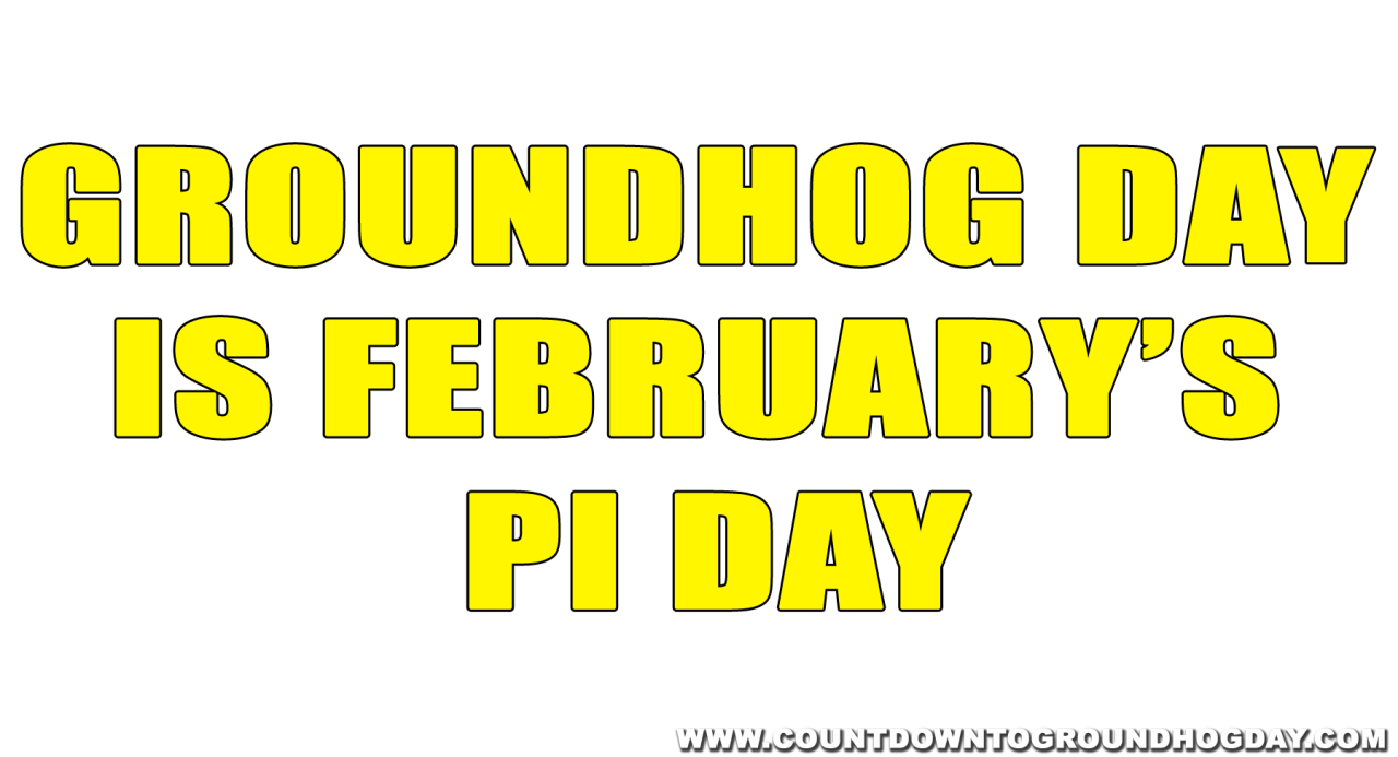 Groundhog Day is February's Pi Day