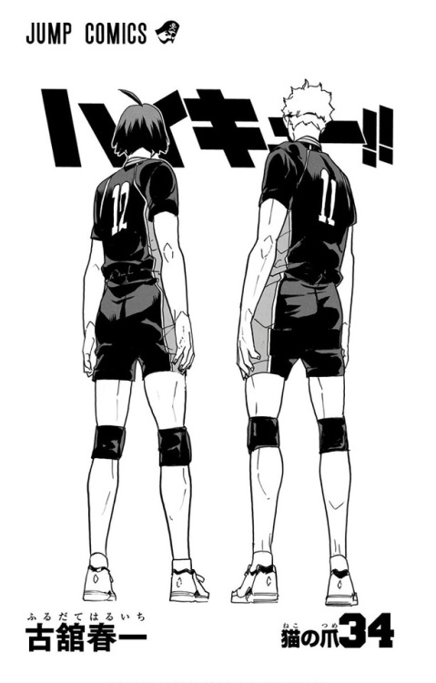 honyakukanomangen:Cover illustrations of Haikyuu!! Vol 34....